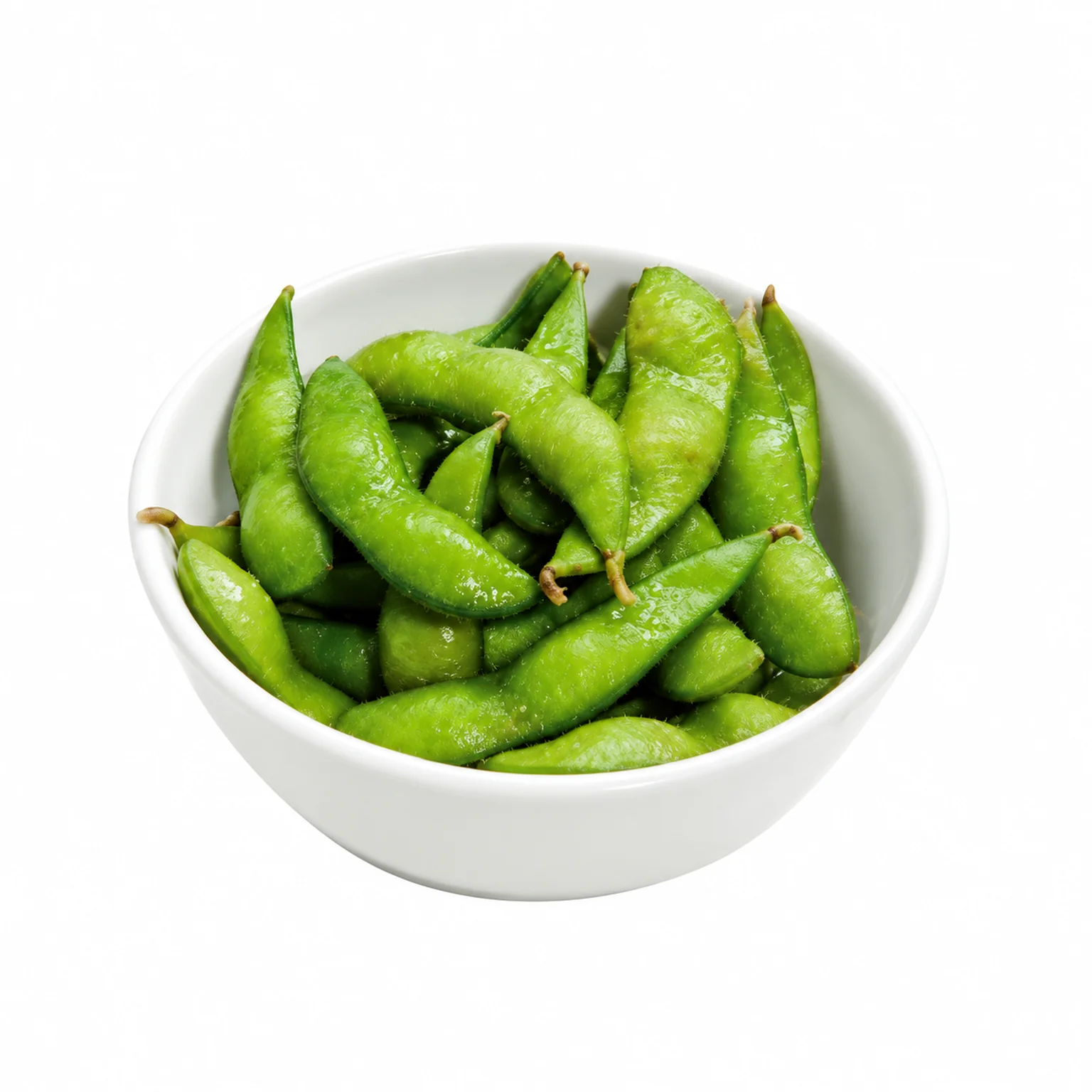 Edamame in a white bowl — illustration